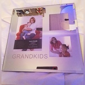Mirror Grandkids 3 Pic Frame & Wood Style Grandkids 4 Pic Frame=2 for 1!